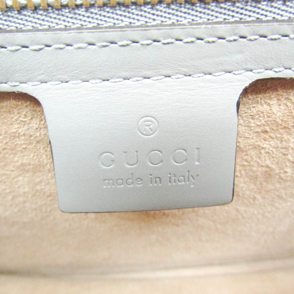 GUCCI Authentic Gray Leather Sylvie Shoulder Bag - Picture 13 of 16